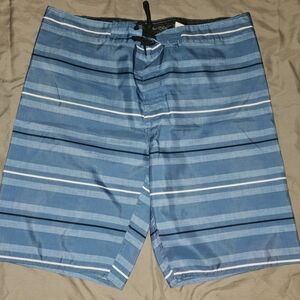 Dript Blue Striped Men's Swim Shorts Size 38